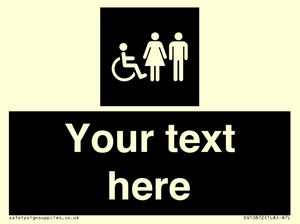 Custom information: black panel disabled female and male